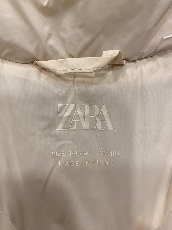 Zara Kız Çocuk Beyaz Mont (3-4 Yaş) - Görsel 3