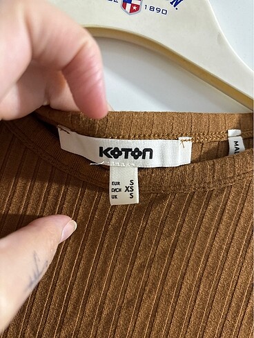 s Beden kahverengi Renk Koton bluz