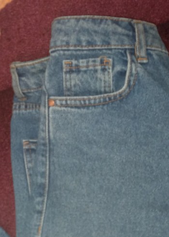 36 Beden mavi Renk koton mom jean
