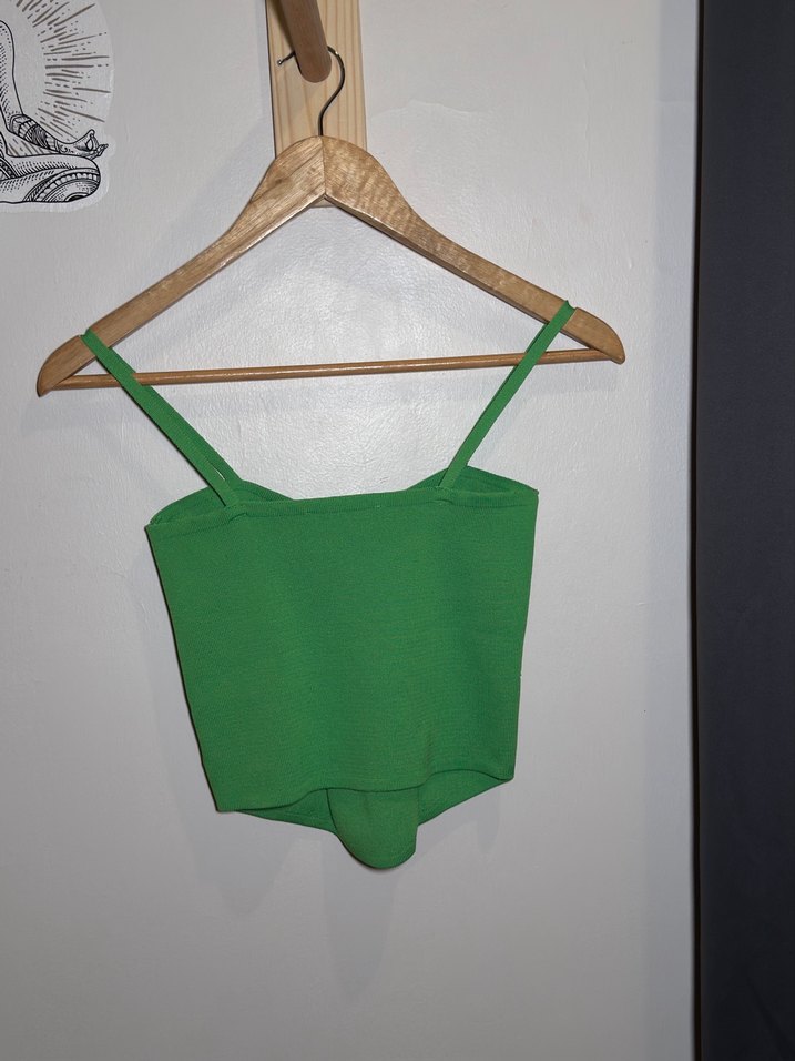 Yeşil Askılı Crop - Görsel 2