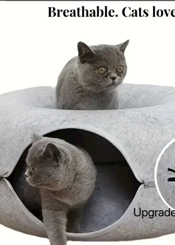 Gri Desenli Kabartmalı Kedi Yuva - Görsel 2