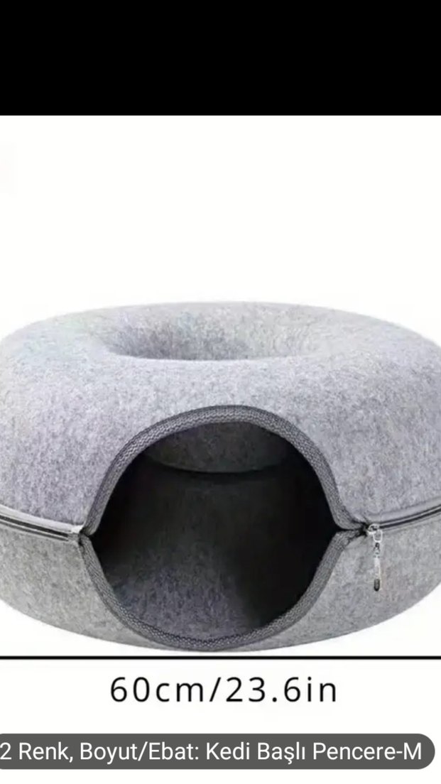 Gri  Desenli Kabartmalı Kedi Yuva - Görsel 4