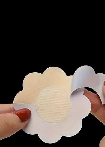 Bej Çiçek Şekilli Göğüs Pedi - Görsel 3