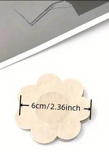 Bej Çiçek Şekilli Göğüs Pedi - Görsel 2