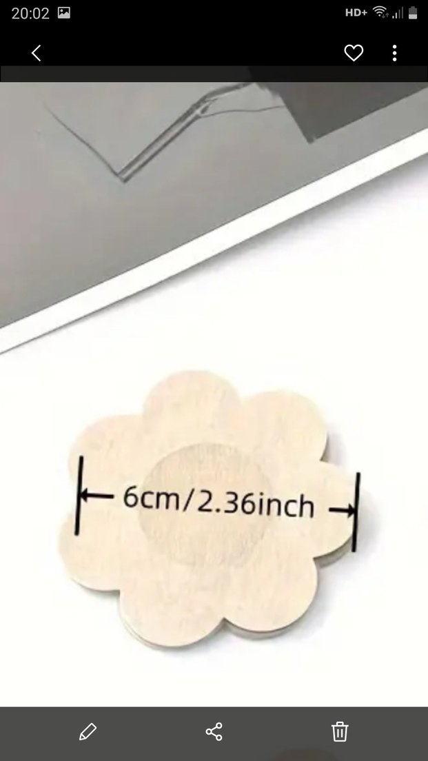 Bej Çiçek Şekilli Göğüs Pedi - Görsel 2