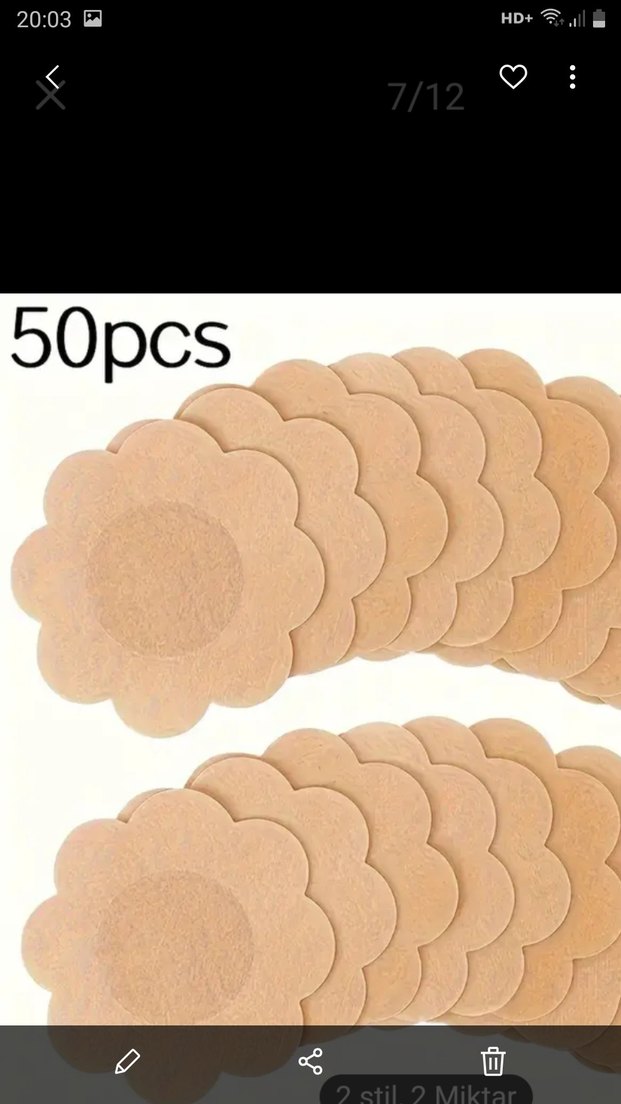 Bej Çiçek Şekilli Göğüs Pedi - Görsel 4