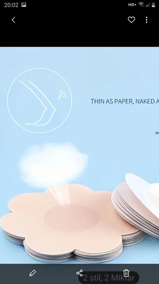 Bej Çiçek Şekilli Göğüs Pedi - Görsel 5