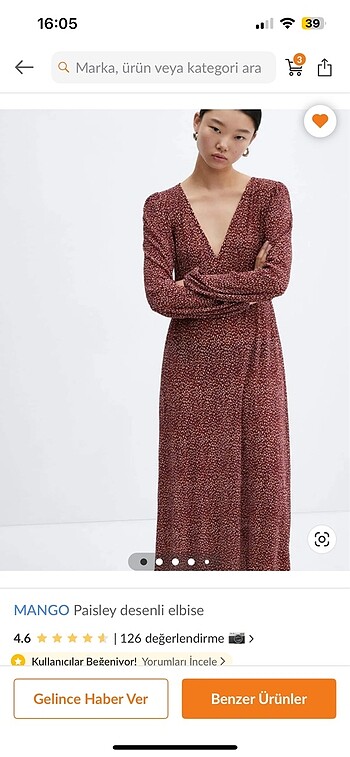 Mango Paisley Desenli Elbise