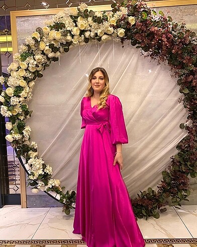 Fuşya abiye