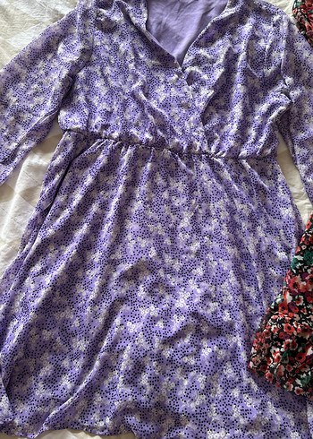 Çiçek Desenli Bohem Midi Elbise - Görsel 2