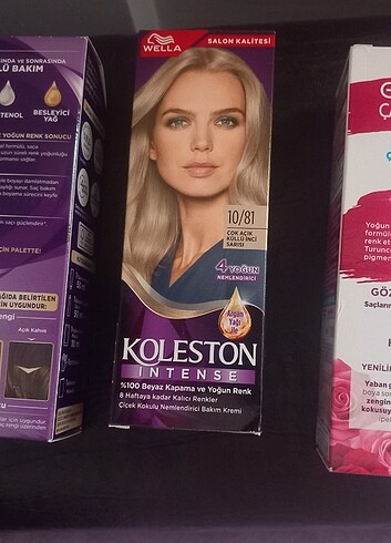 Schwarzkopf Palette ve garnier 3 adet saç boyası
