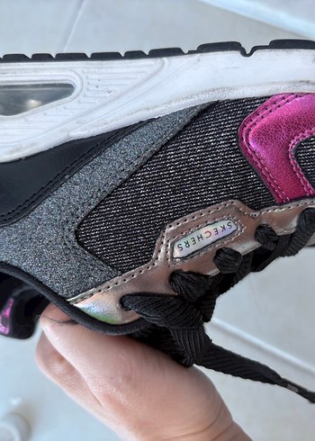 34 Beden mor Renk Siyah skechers Kız Çocuk Spor Ayakkabısı