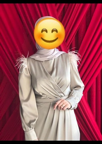 Saten drapeli abiye - Görsel 2