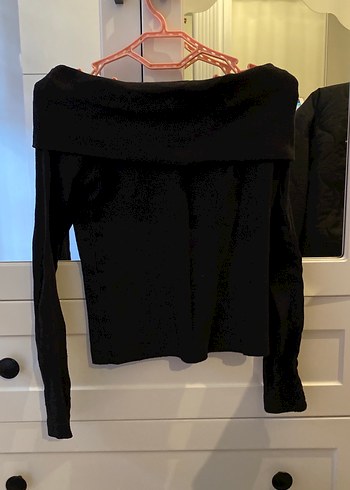 Siyah Madonna Yakalı Kadın Triko Kazak - Görsel 2