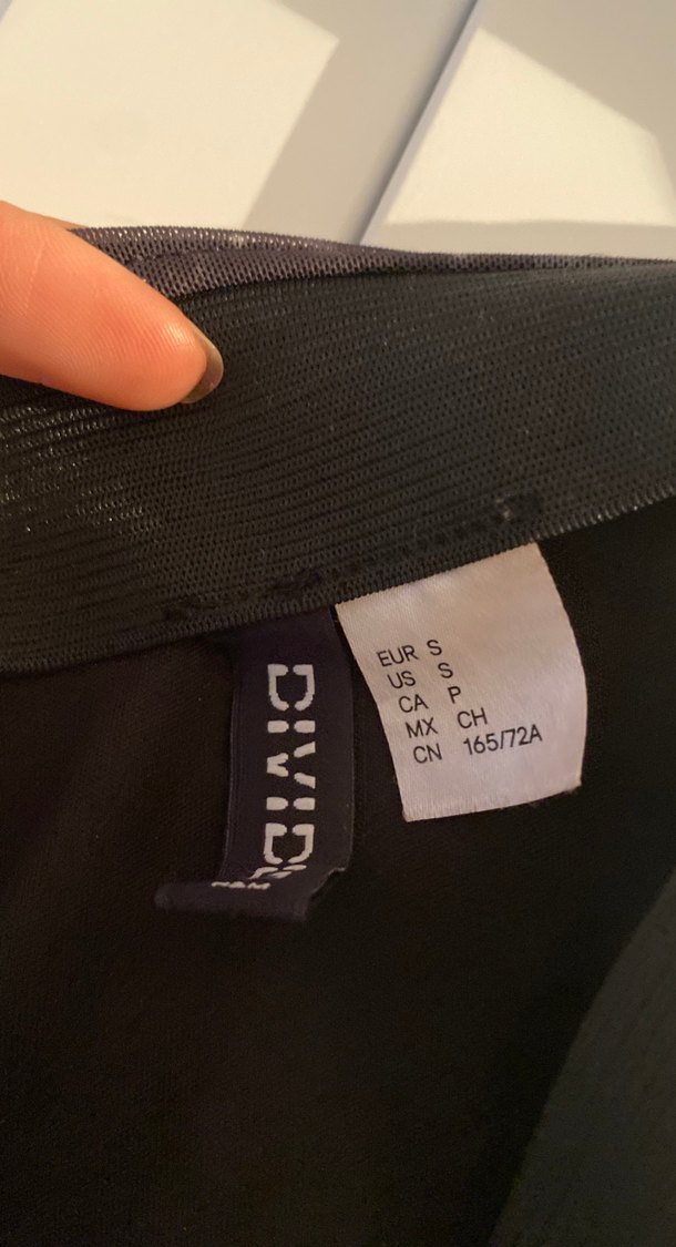 Gri Bağlama Desenli Drapeli Yırtmaçlı Midi Etek - Görsel 2