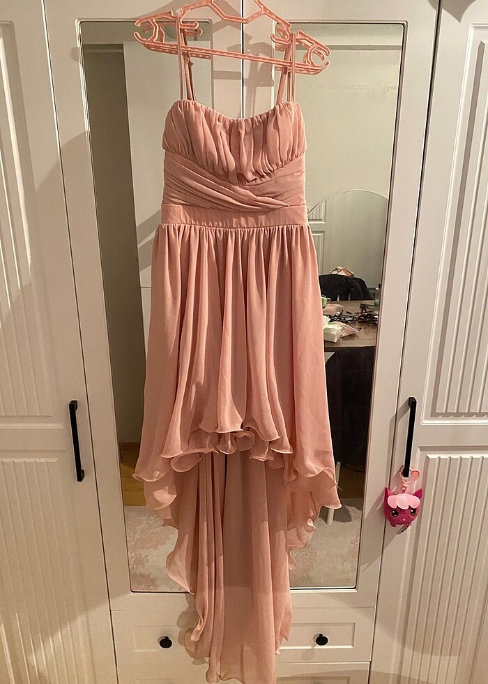pembe abiye elbise - Görsel 2