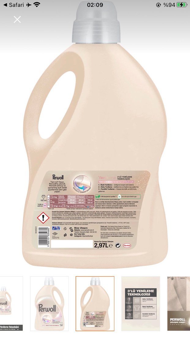 Perwoll Açık Renkli Çamaşır Deterjanı 54 Yıkama - Görsel 3