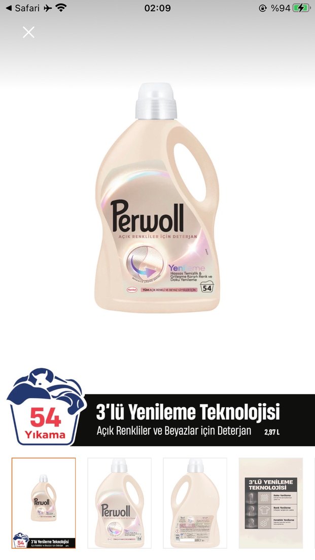 Perwoll Açık Renkli Çamaşır Deterjanı 54 Yıkama - Görsel 2