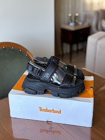 38 Beden siyah Renk Timberland deri spor sandalet