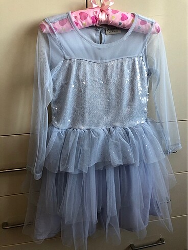 LC Waikiki Lc Waikiki Pullu Mavi Elbise 6-7 yaş