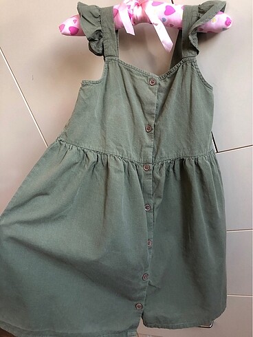 H&M Askılı Yeşil Elbise 5-6 Yaş