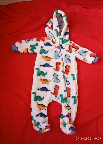 Renkli Dinozor Desenli Bebek Tulum - Görsel 2