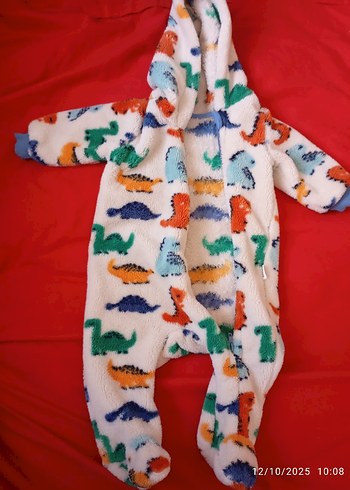 Renkli Dinozor Desenli Bebek Tulum - Görsel 4