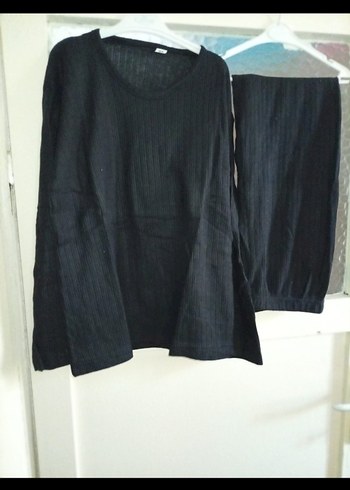 Kadın Uzun Kollu Mor Midi Pijama Takımı - Görsel 4