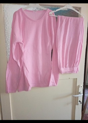 Kadın Uzun Kollu Mor Midi Pijama Takımı - Görsel 3