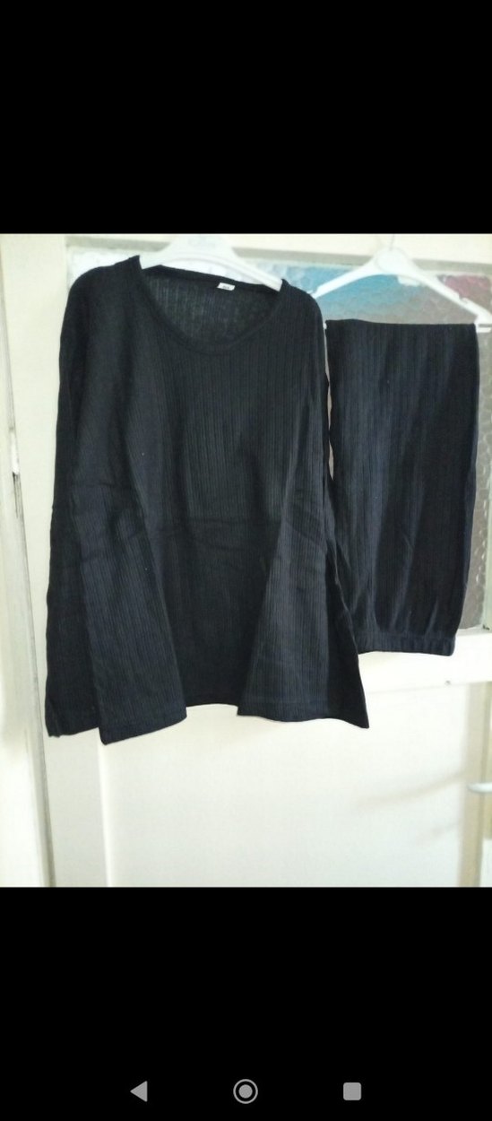 Kadın Uzun Kollu Mor Midi Pijama Takımı - Görsel 4