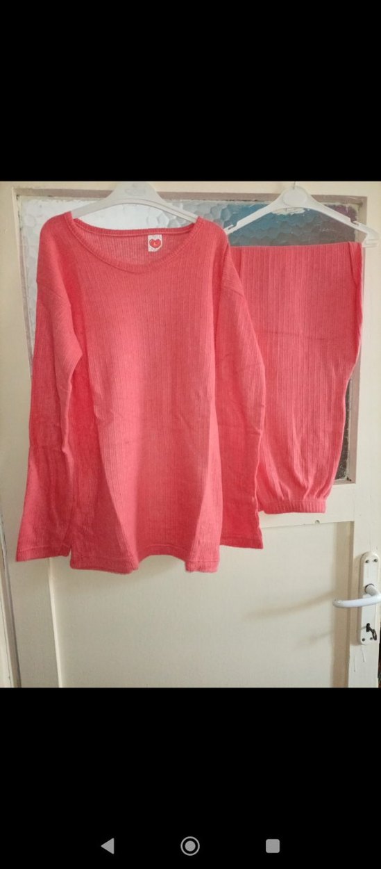 Kadın Uzun Kollu Mor Midi Pijama Takımı - Görsel 2