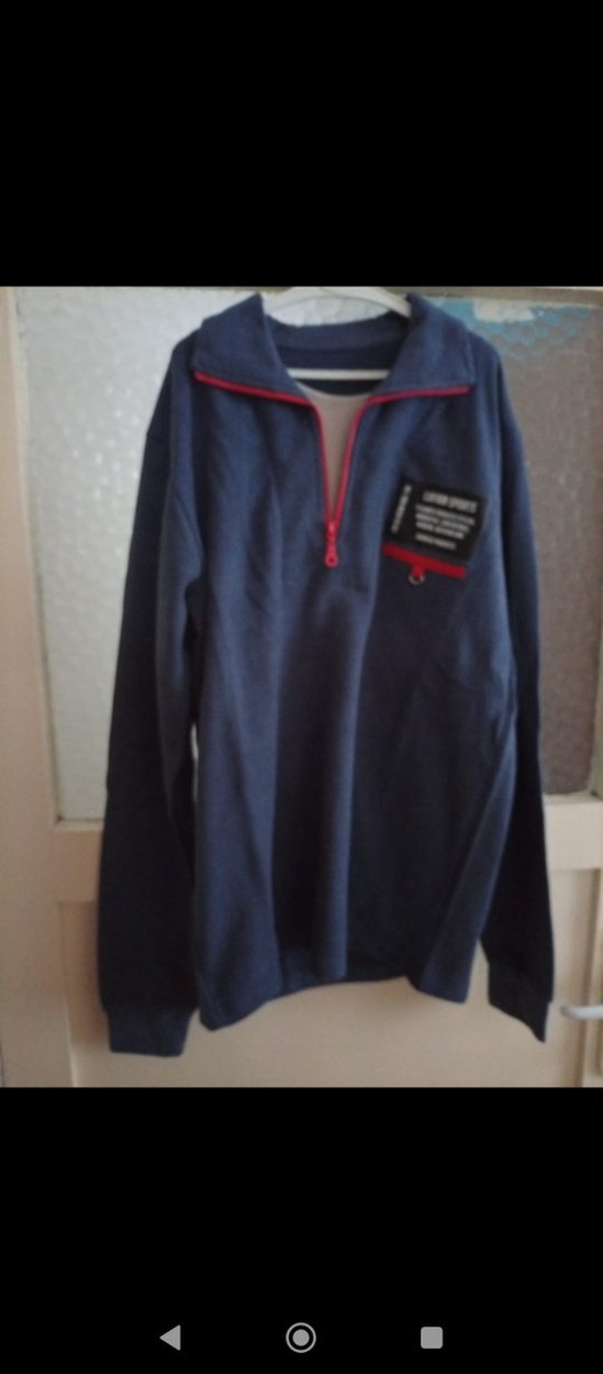 Düğmeli Yeşil Erkek Polar Sweatshirt - Görsel 5