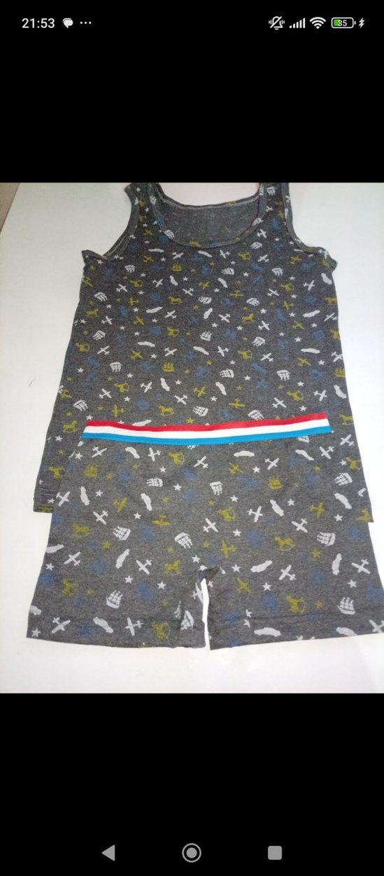 Siyah Desenli Çocuk Boxer ve Atlet Takımı - Görsel 3