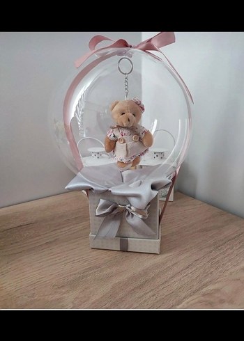 Krem Renkli Peluş Ayıcık Anahtarlık - Görsel 2