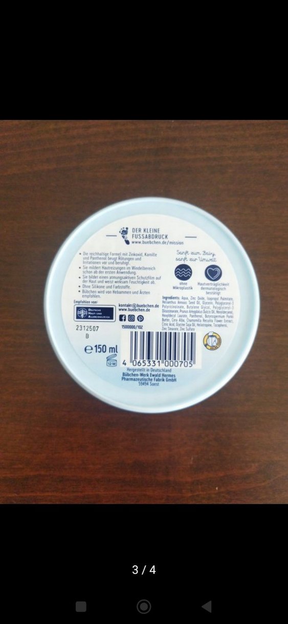 Bübchen Bebek Koruyucu Krem 150ml - Görsel 3