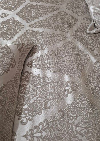 Gri saten yeni yatak örtüsü - Görsel 14