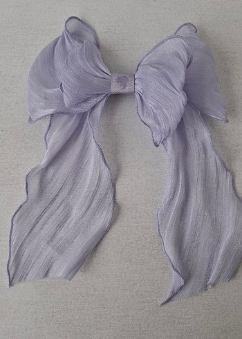 Mor Saten Fiyonk Saç Aksesuarı - Görsel 3