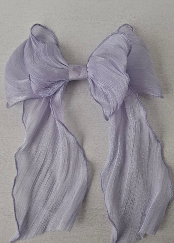 Mor Saten Fiyonk Saç Aksesuarı - Görsel 2