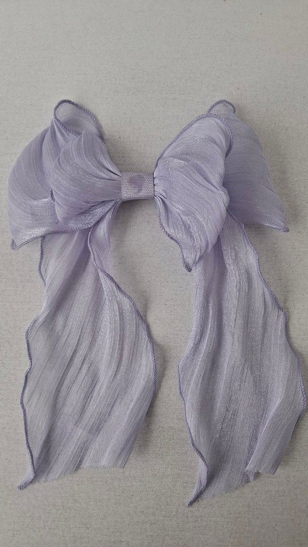 Mor Saten Fiyonk Saç Aksesuarı - Görsel 2