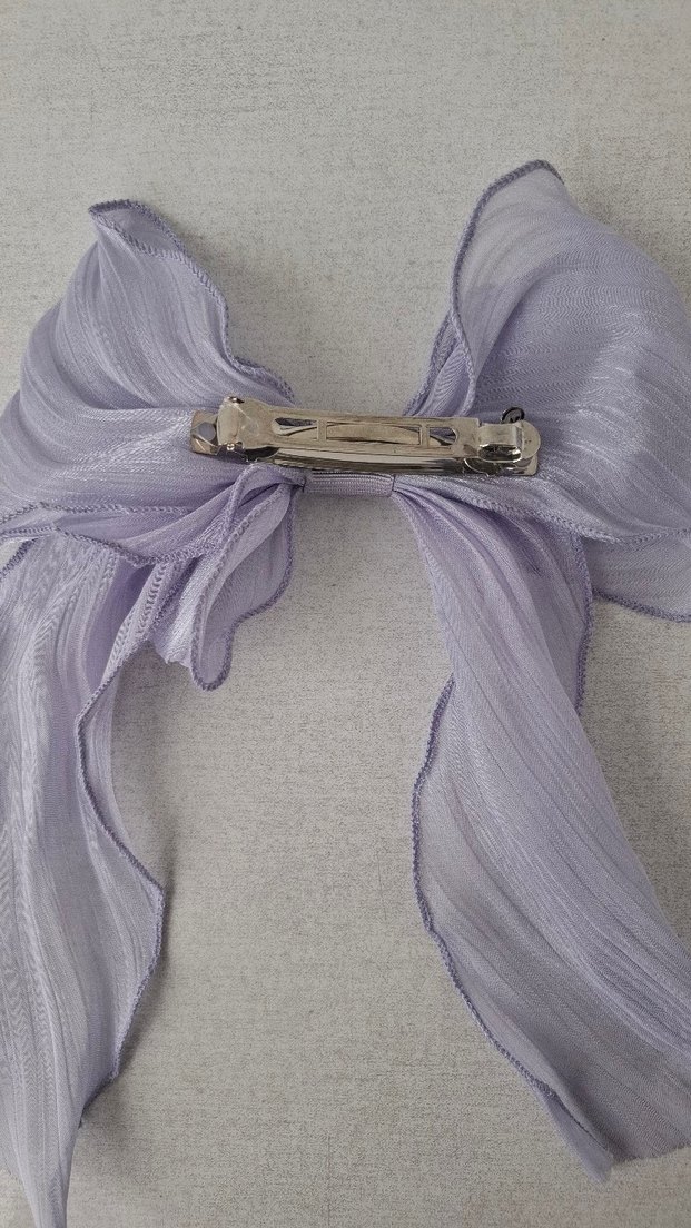 Mor Saten Fiyonk Saç Aksesuarı - Görsel 5