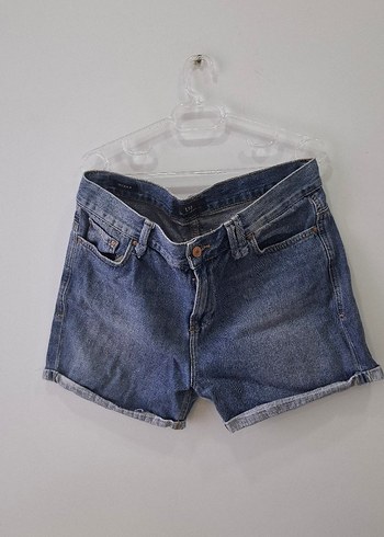 Kadın Loose Fit Mini Mavi Denim Şort