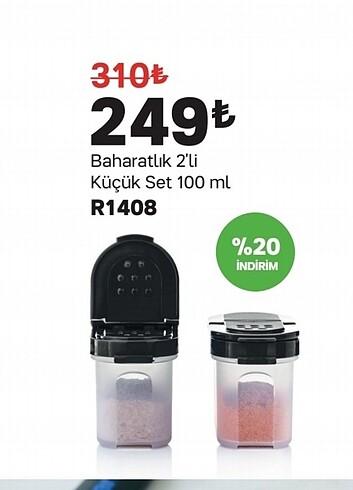 TUPPERWARE BAHARATCIK 100 ML 2 Lİ 2 set GÖRSELDEKİ ÜRÜN
