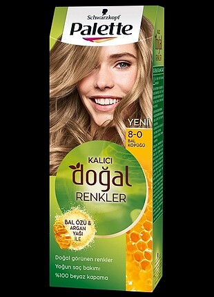 Palette Kalıcı Doğal Renkler Saç Boyası 8.0 Bal Köpüğü 50 Ml 