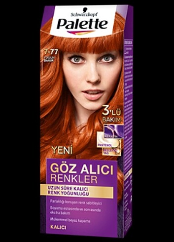 Palette Göz Alıcı Renkler Saç Boyası 7.77 Yoğun Bakır 50 Ml 