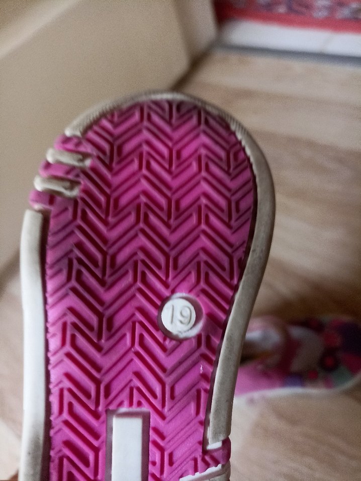 Pembe Çiçek Desenli İlk Adım Ayakkabısı - Görsel 3