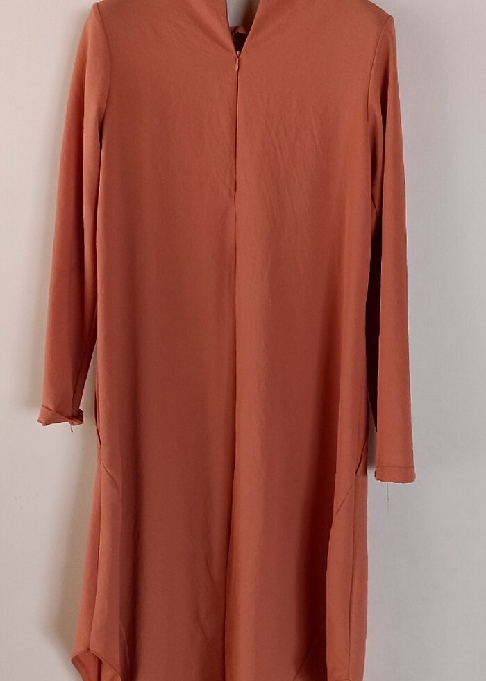 Somon rengi asimetrik tunik - Görsel 2