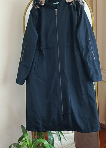 xl Beden lacivert Renk trenç kaban mont
