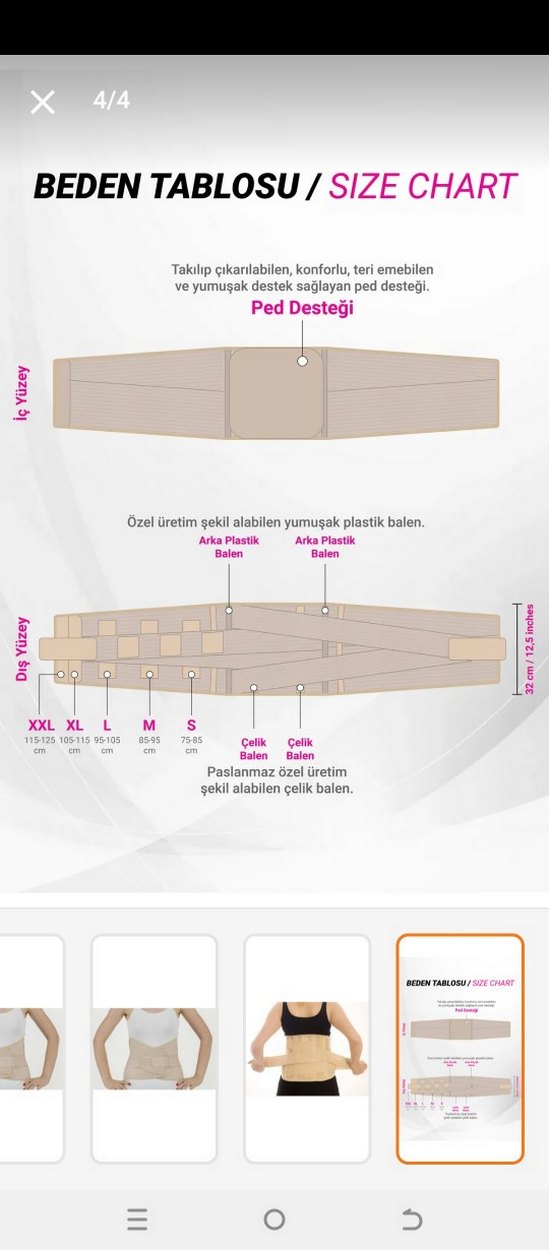 çelik korse standart beden - Görsel 3