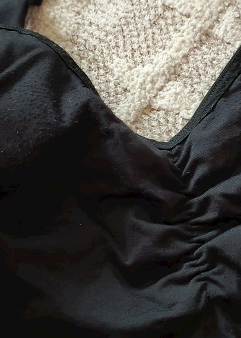 Siyah Drapeli Kadın Mayo - Görsel 6