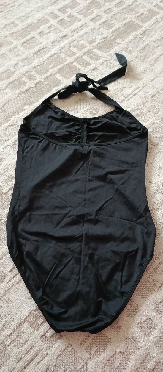 Siyah Drapeli Kadın Mayo - Görsel 2